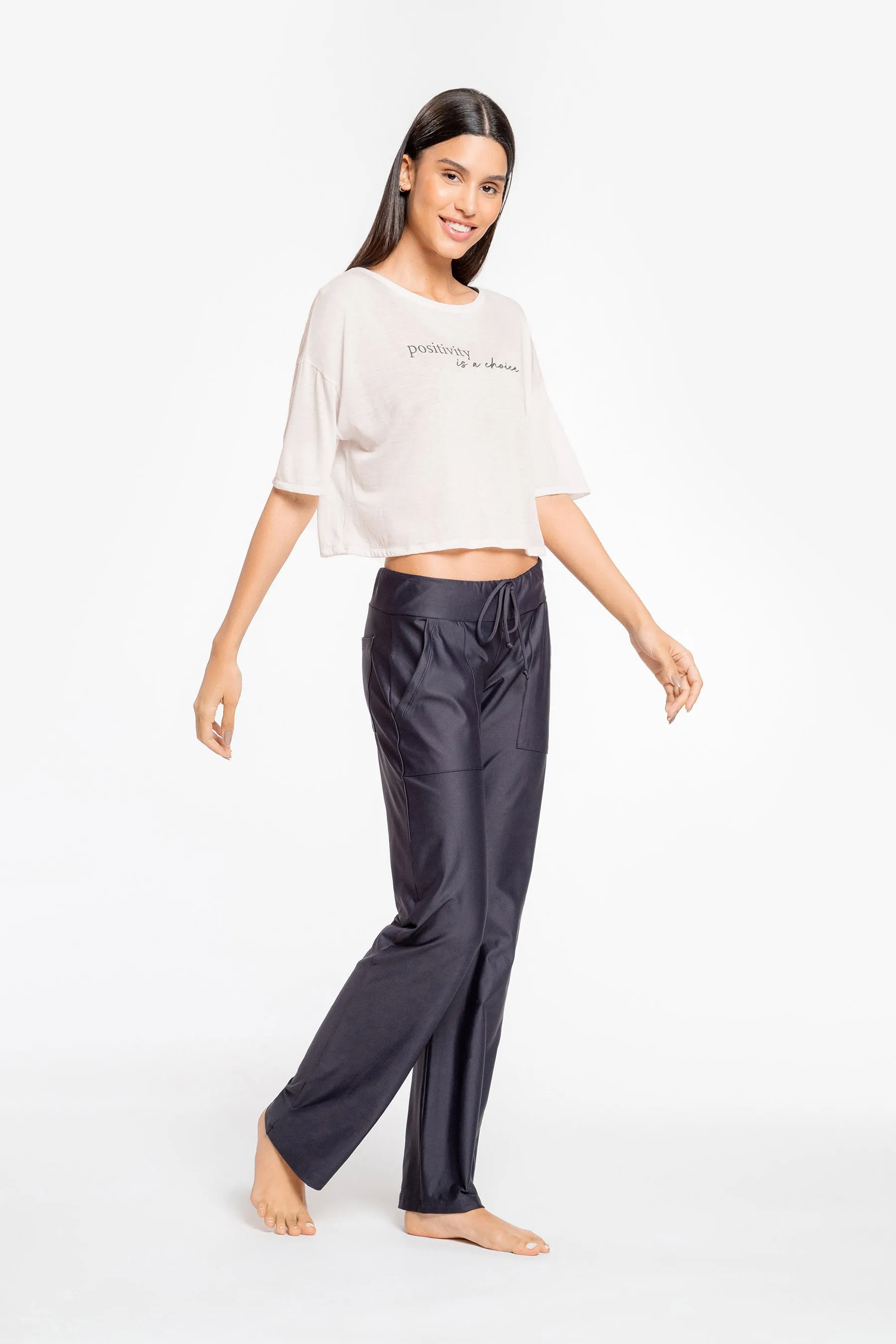 Comfy Positive Cropped Blouse