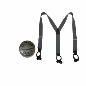 CTM® Men's Big & Tall Elastic Button End Suspender with Bachelor Buttons