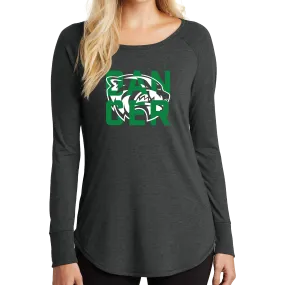 District Women’s Perfect Tri Long Sleeve Tunic Tee- Wolverine Dancer