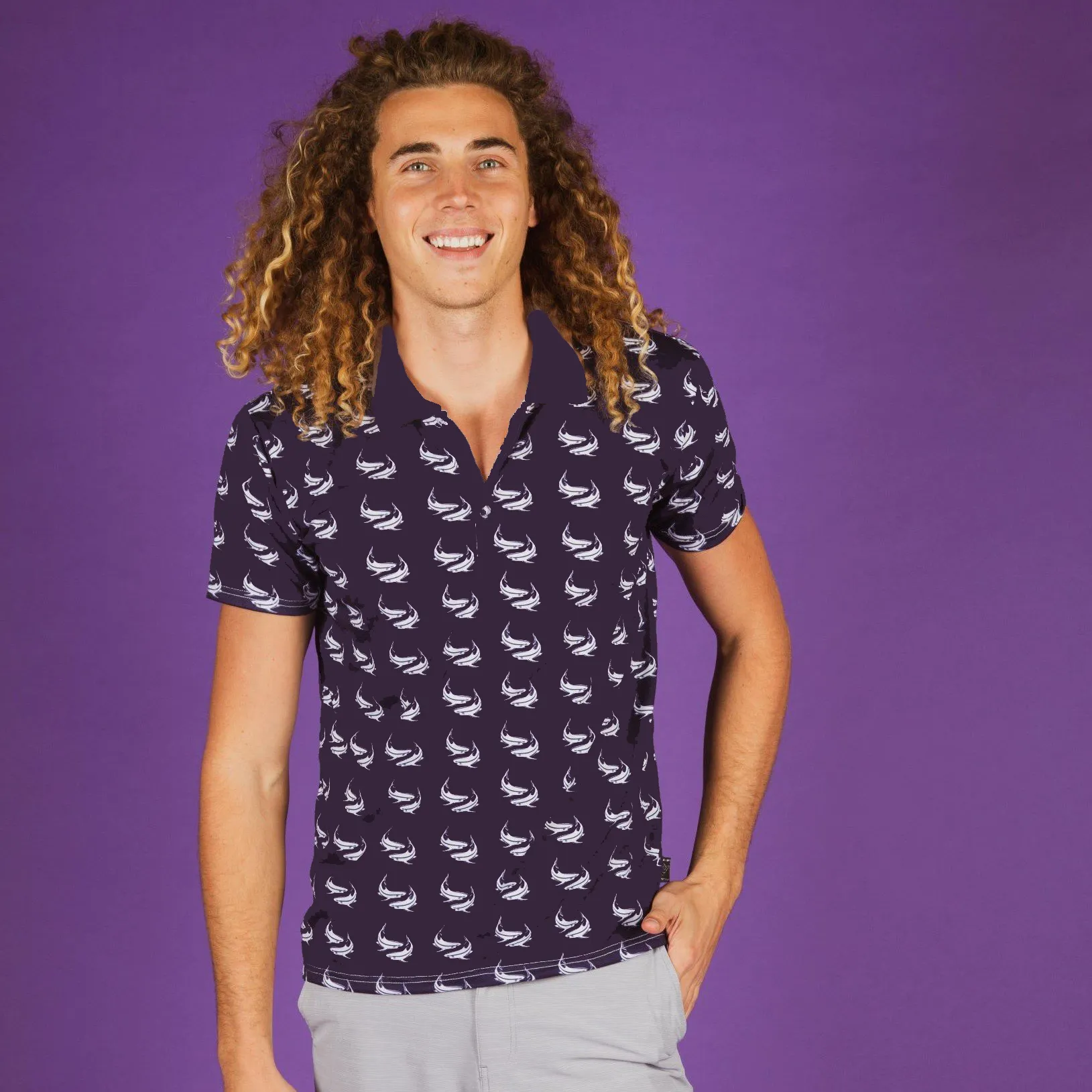 Double Shark Navy Polo