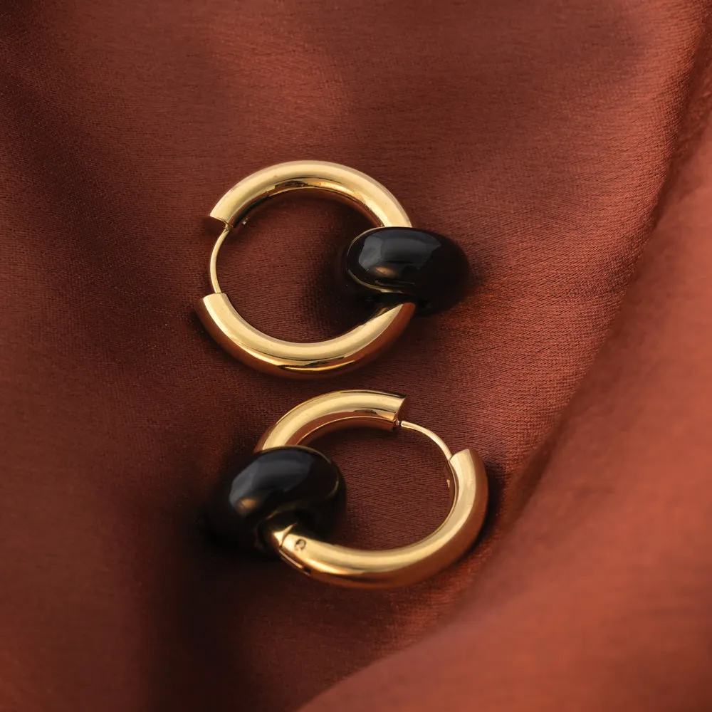 Ebon Hoop Earrings