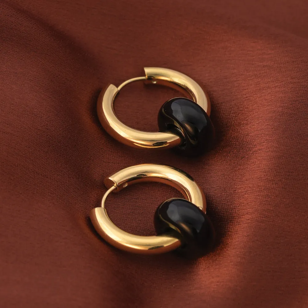 Ebon Hoop Earrings