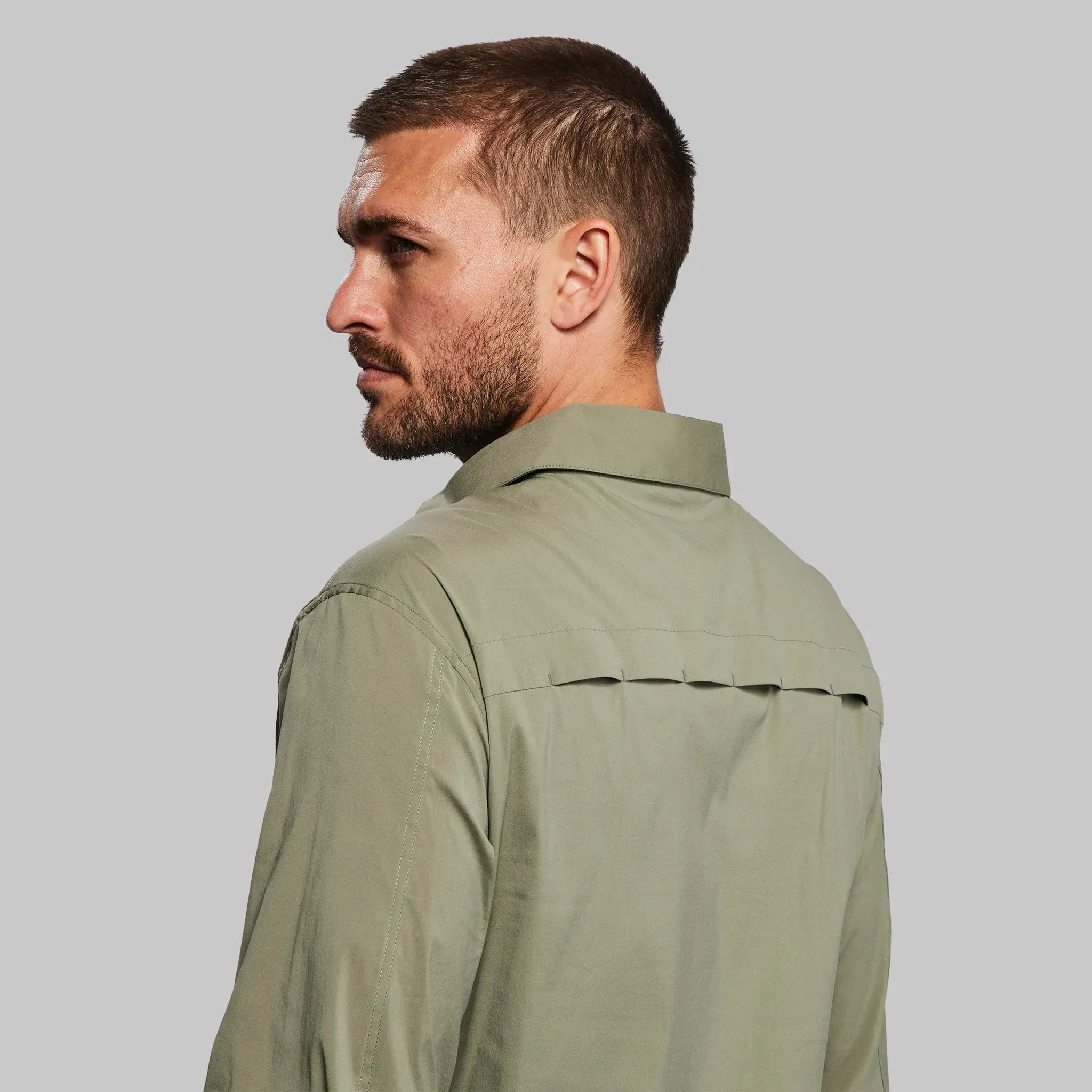 Equator Shirt with Collar. Grey-Green edition