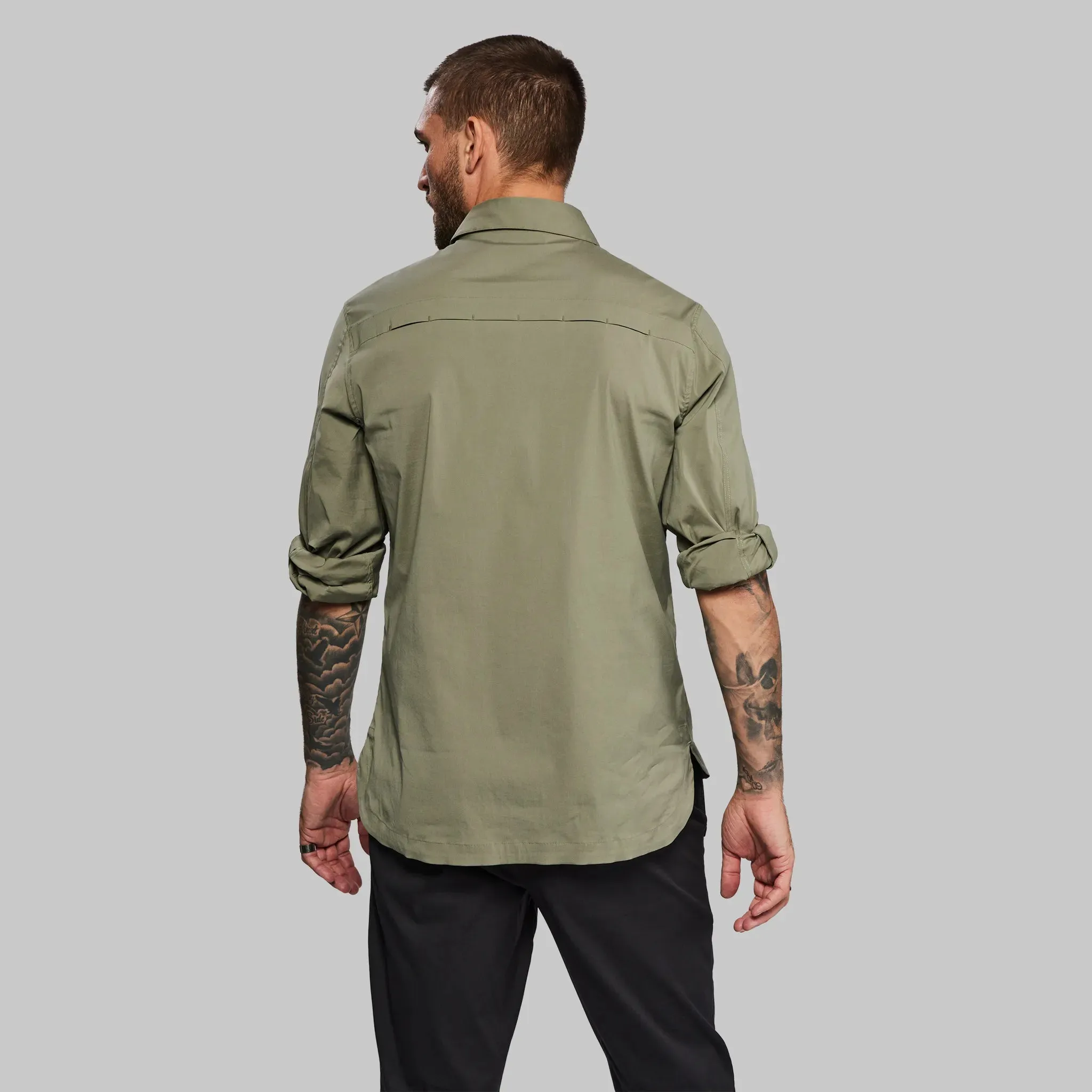 Equator Shirt with Collar. Grey-Green edition