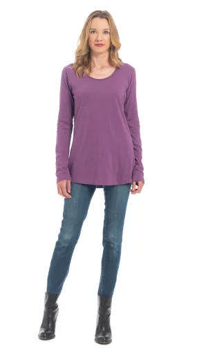 Essential Long Top - violet - organic cotton