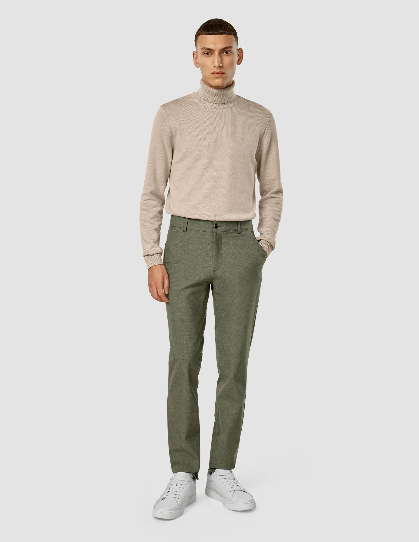 Essential Pants Slim Nightfall Green Melange