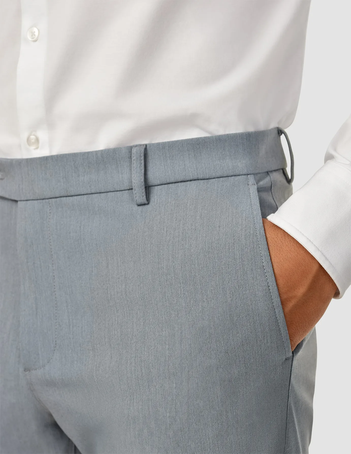 Essential Suit Pants Slim Light Blue Melange