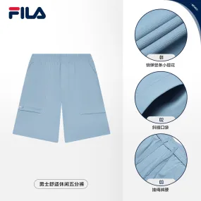 FILA CORE LIFESTYLE HERITAGE Men Woven Shorts (Black / Blue)