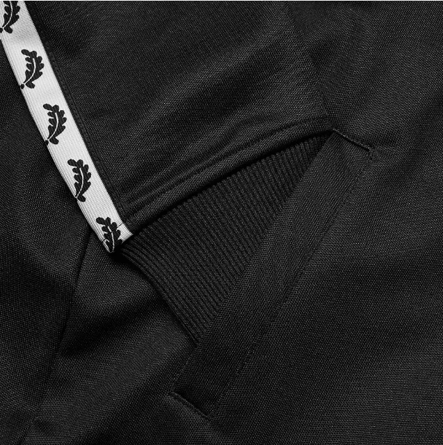 Fred Perry Authentic Taped Track Jacket Black