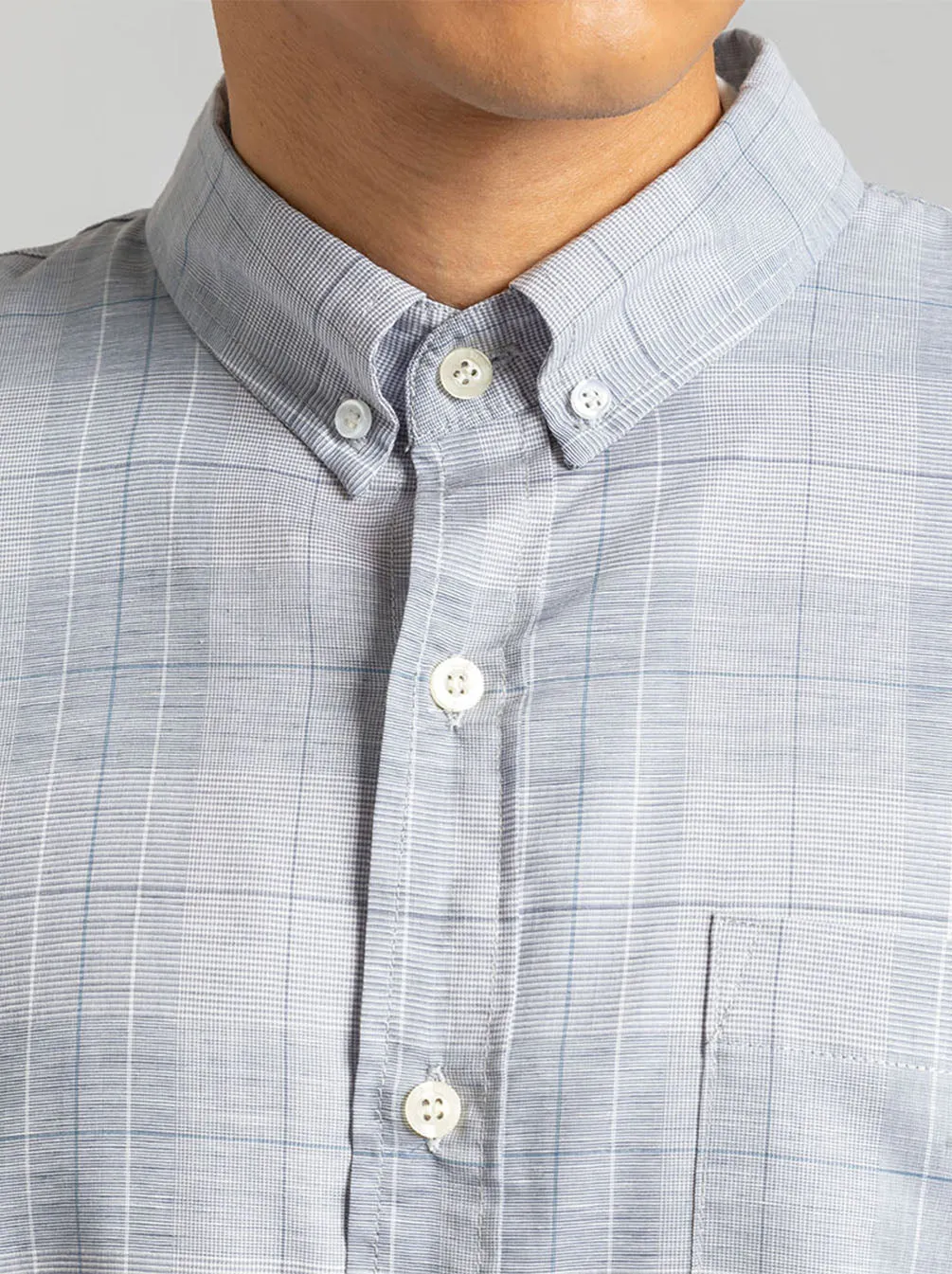 GALEN SHORT SLEEVE SHIRT BLUE SQUARE