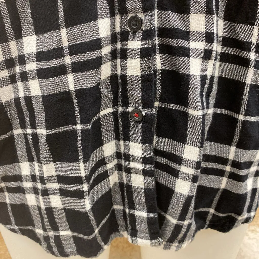 Garage - Women's Flannel Shirt: Black/White -women-SM