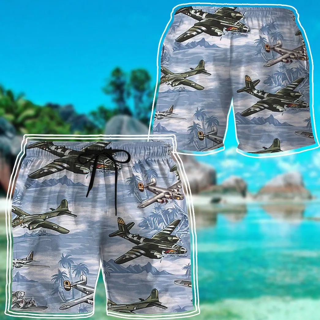 Gearhuman 3D Aircrafts Custom Men Shorts