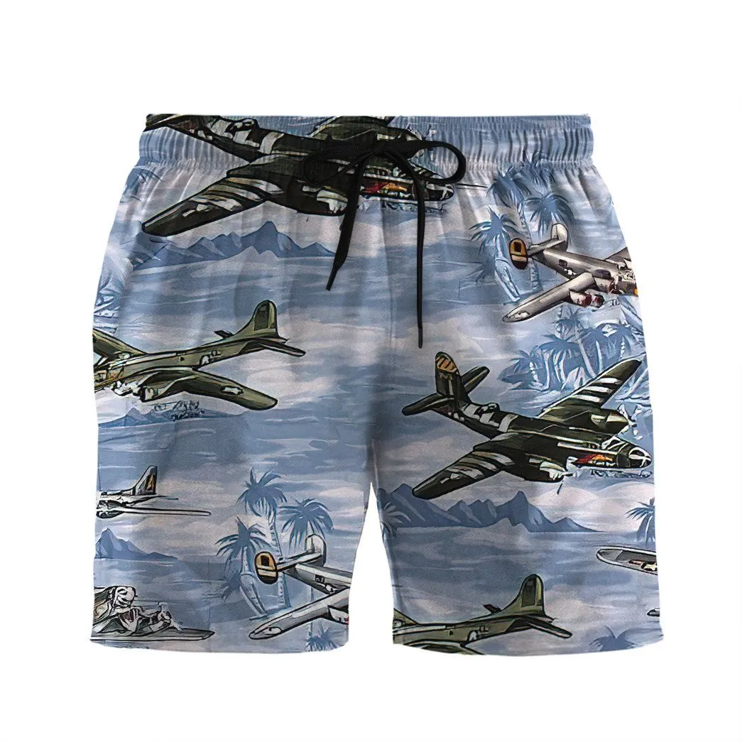 Gearhuman 3D Aircrafts Custom Men Shorts