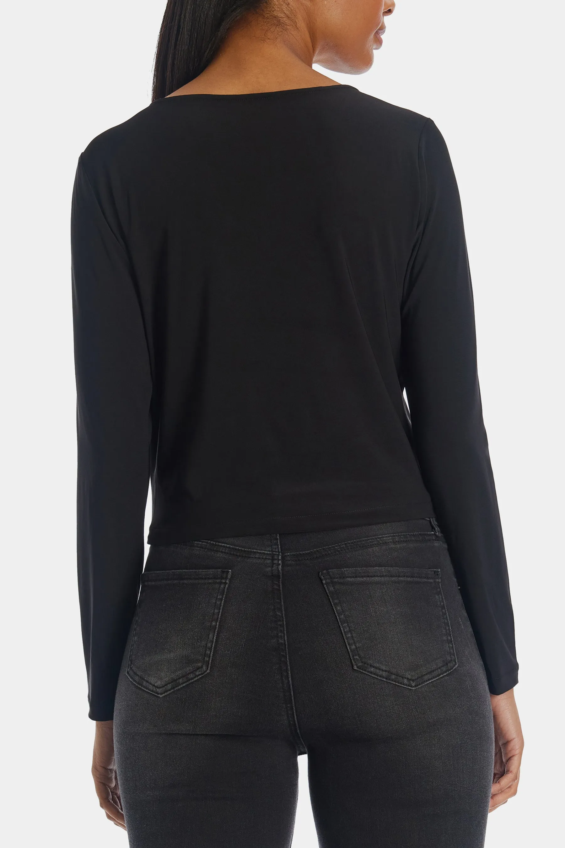 Hardware Keyhole Long Sleeve Top