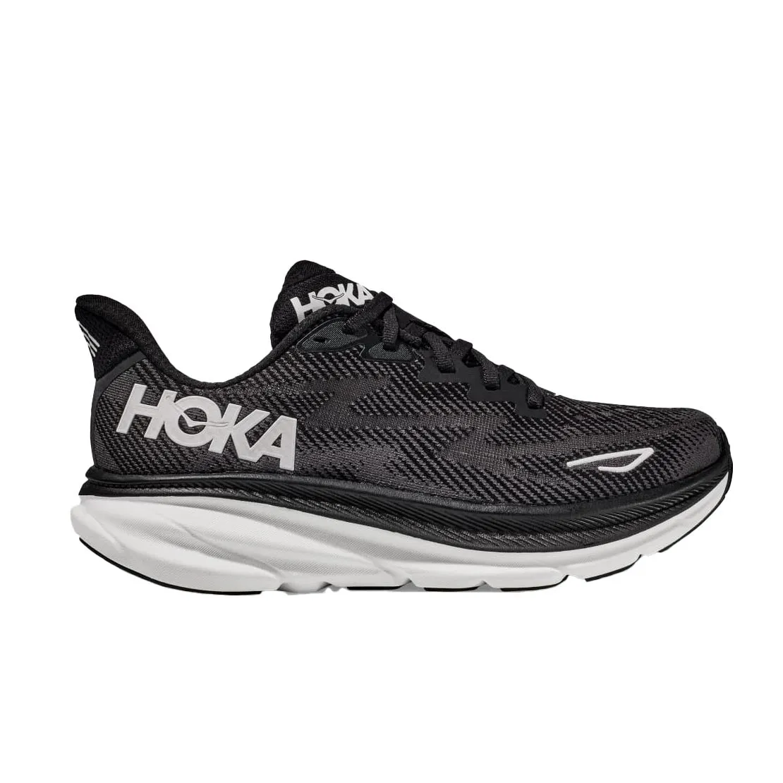 Hoka One One Clifton 9 Running Shoe - Black / White