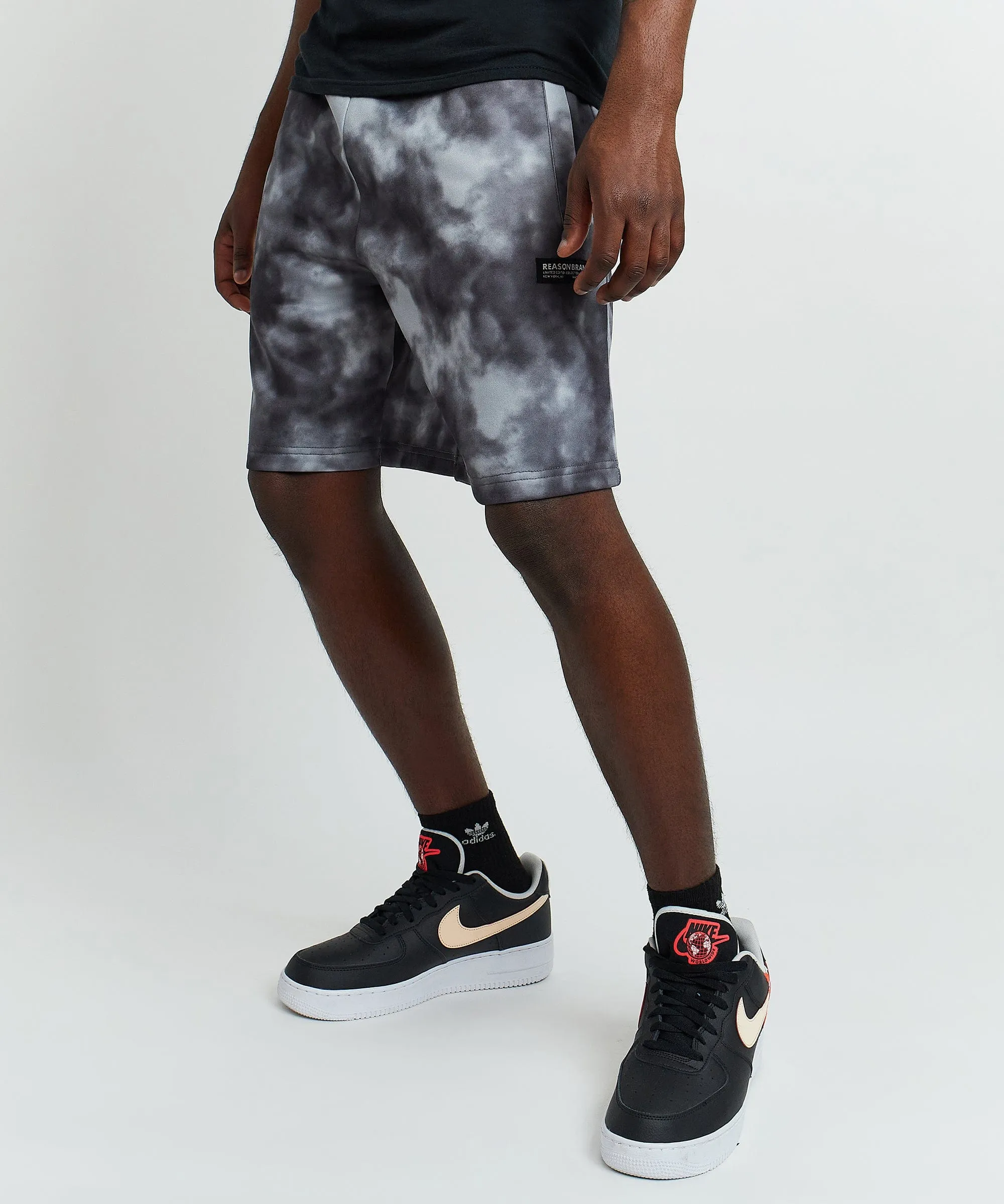 Hustler Haze Tie Dye Grey Shorts