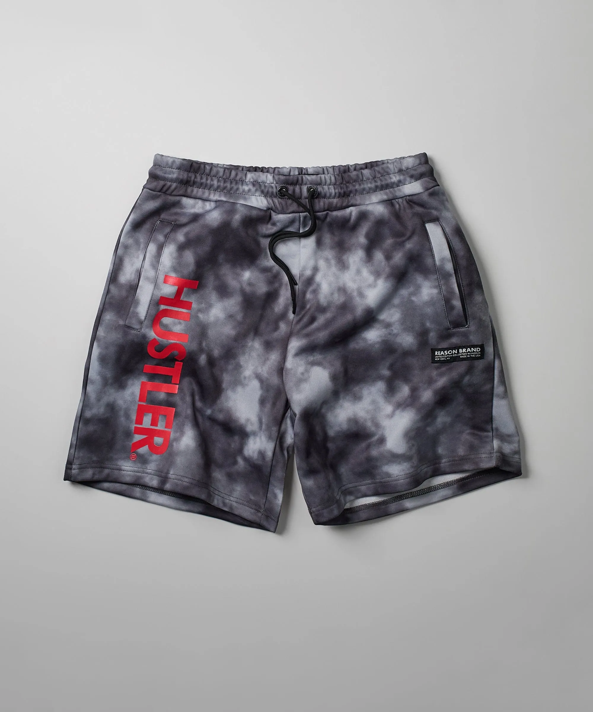 Hustler Haze Tie Dye Grey Shorts