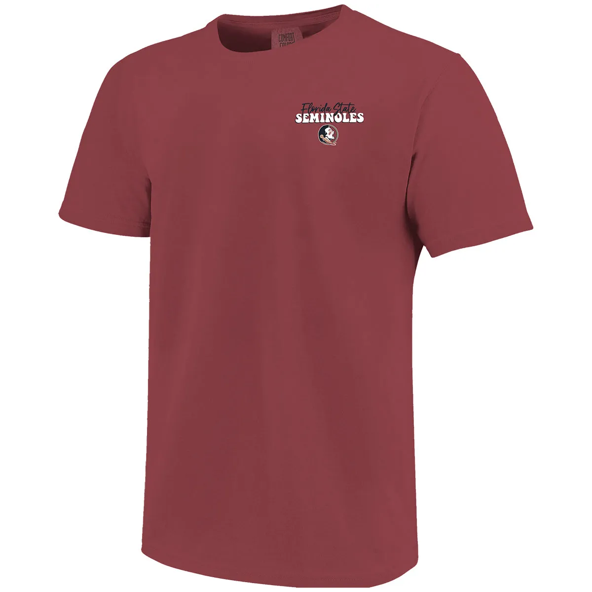 Image One Comfort Colors Women's Repeat Seminoles Design Short Sleeve T-shirt - Brick