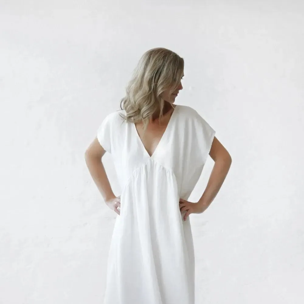 Ivory Figga Linen dress by Seaside Tones