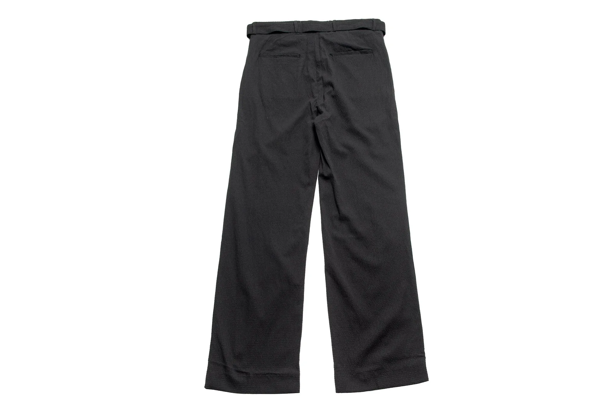 Jungles Jungles Seersucker Pleated Pants "Black"