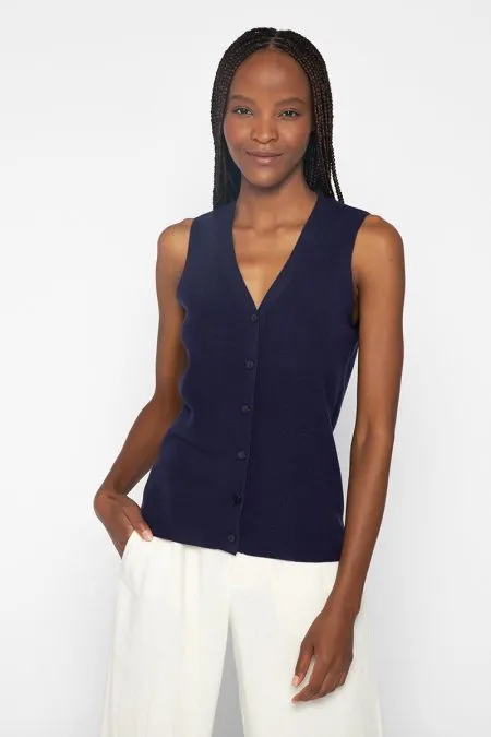 Kinross Cashmere Button Vest