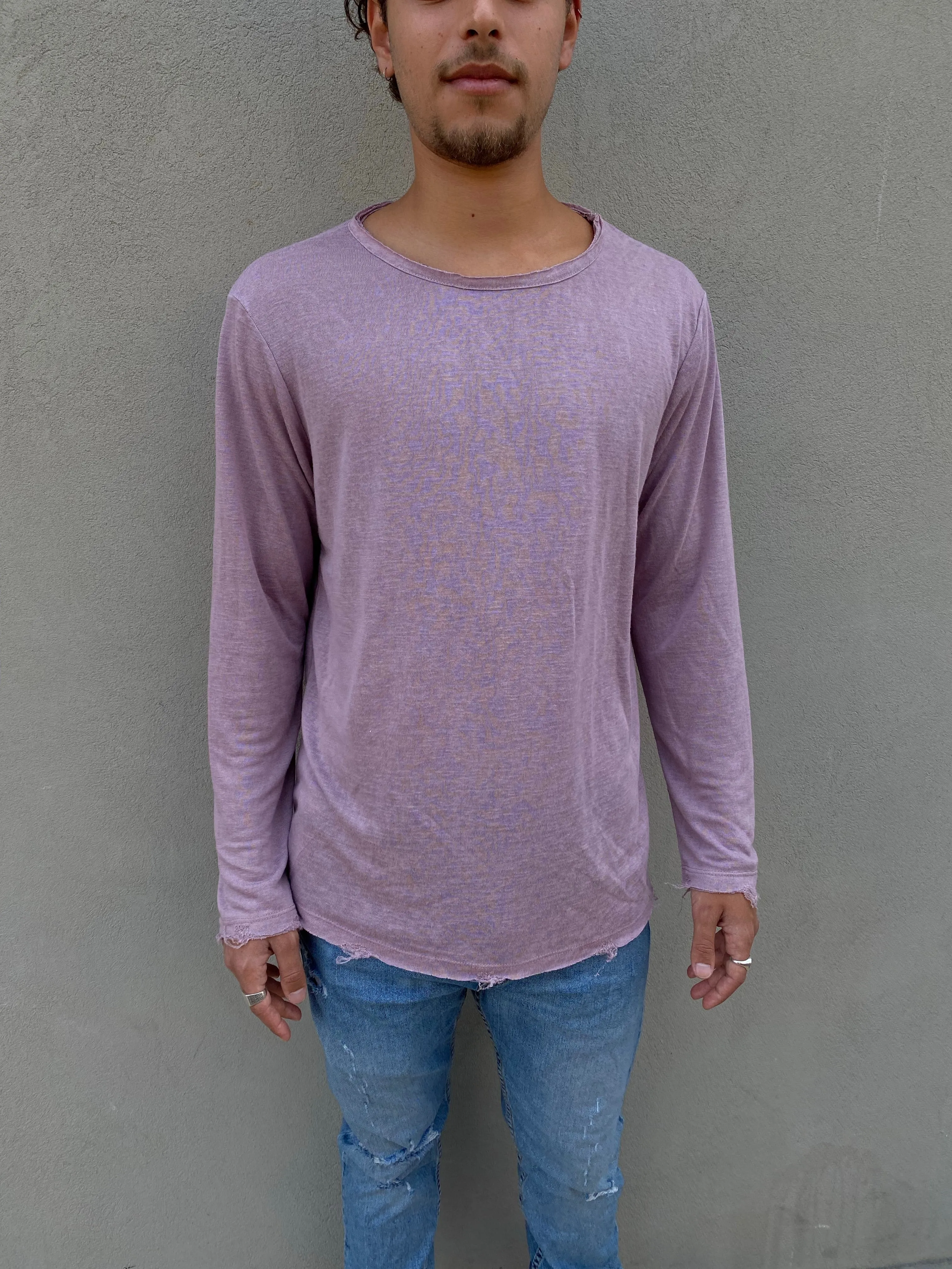 LINEN LONG SLEEVE T-SHIRT