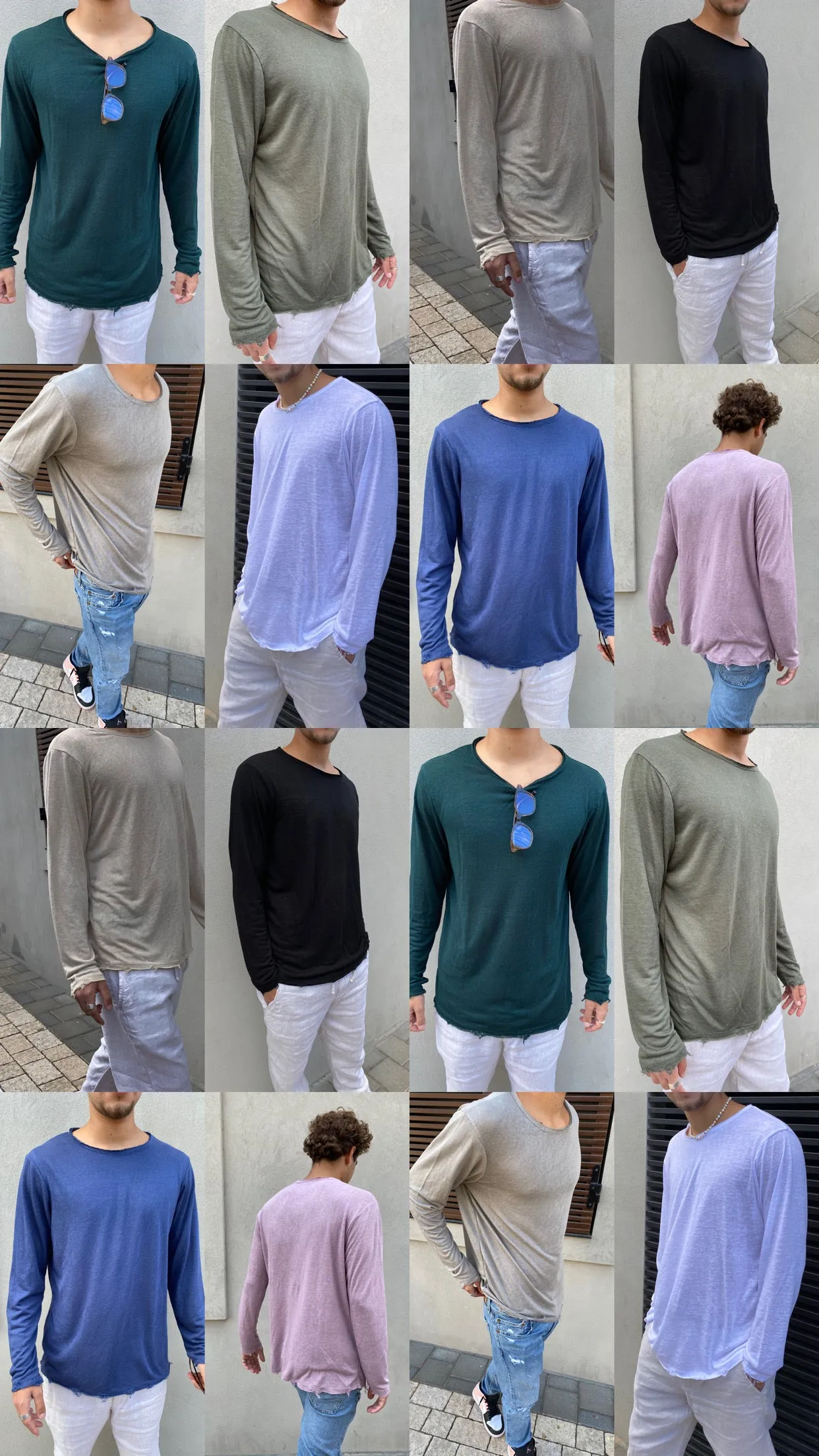 LINEN LONG SLEEVE T-SHIRT