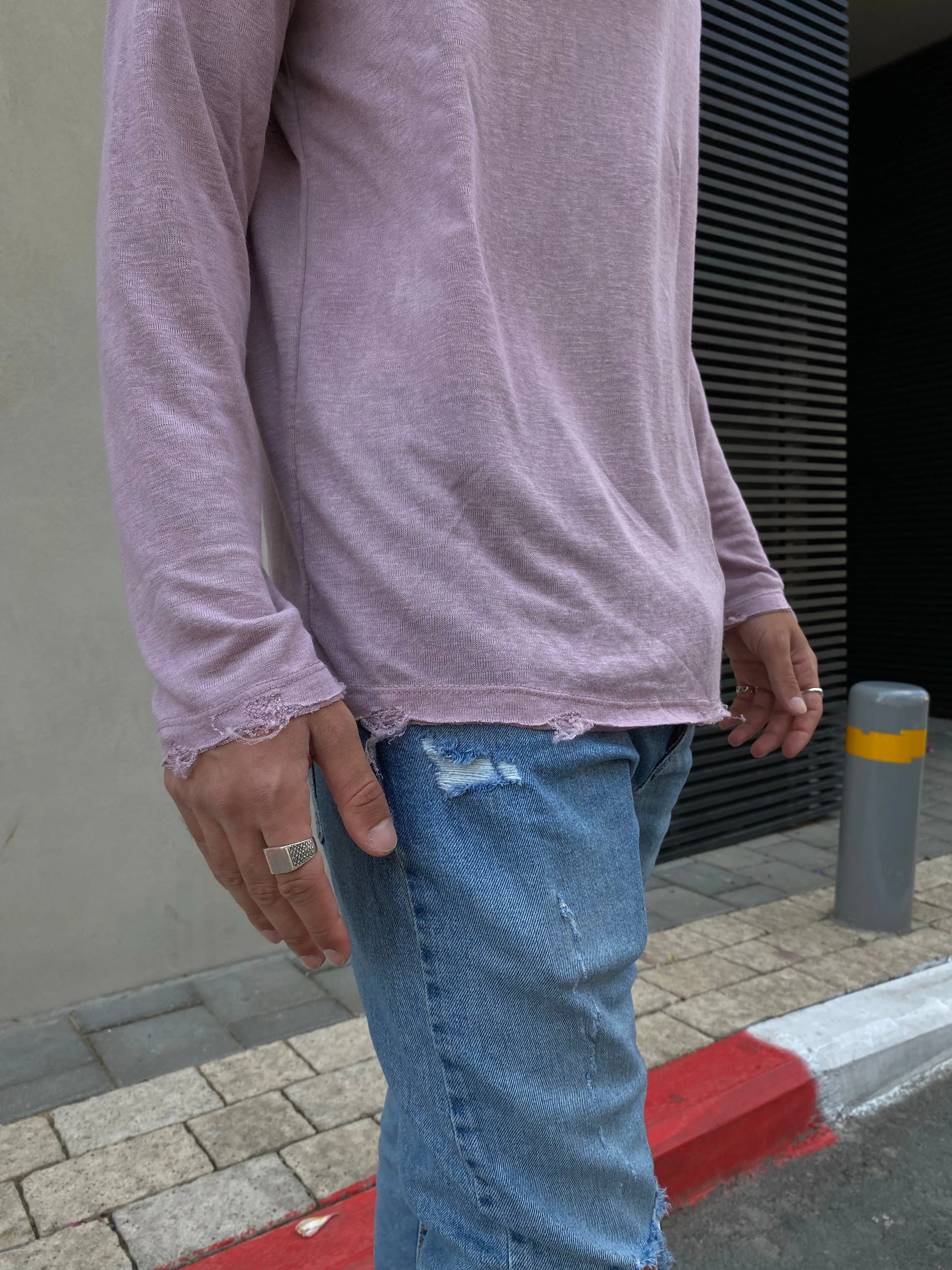 LINEN LONG SLEEVE T-SHIRT