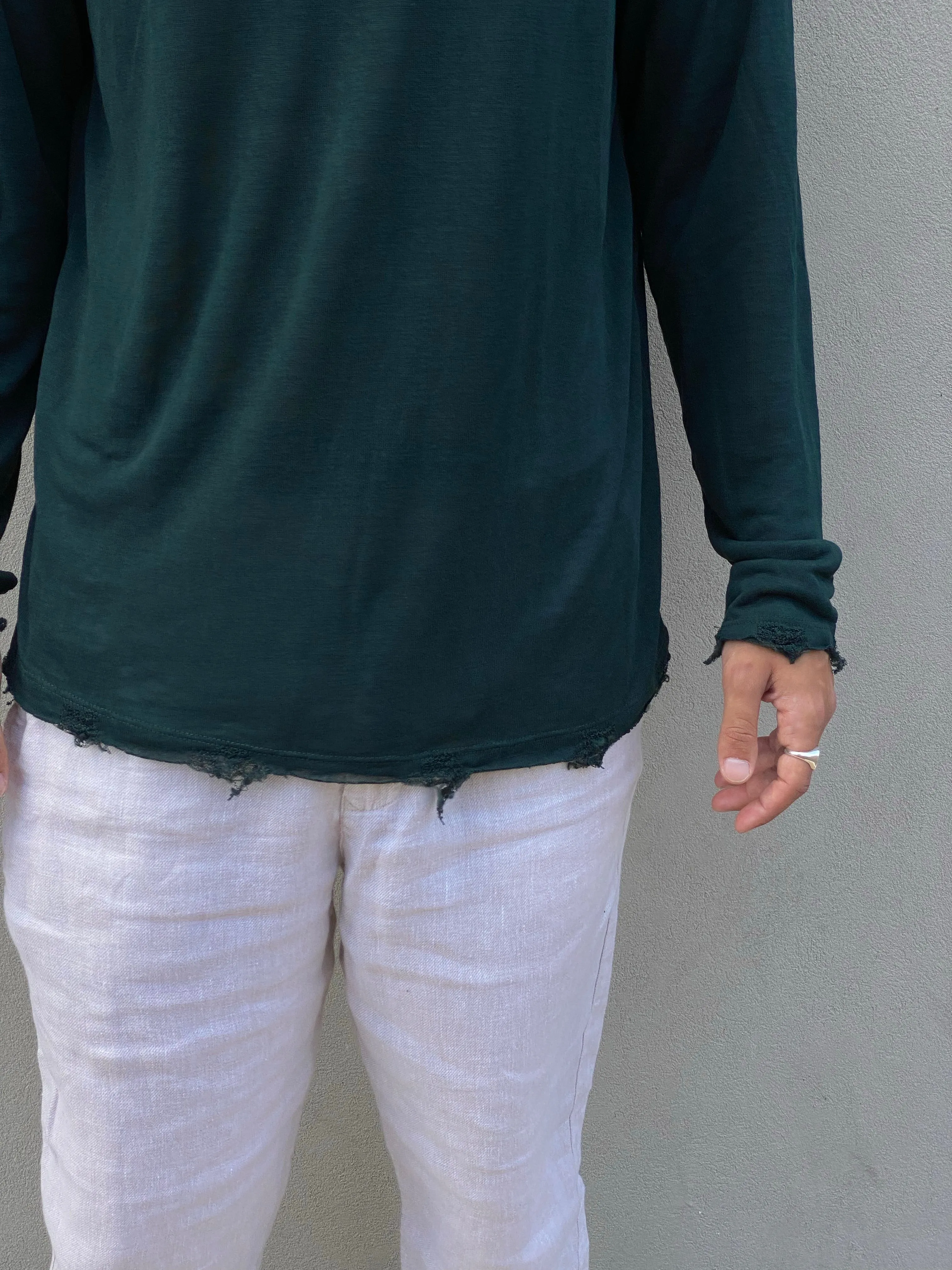 LINEN LONG SLEEVE T-SHIRT