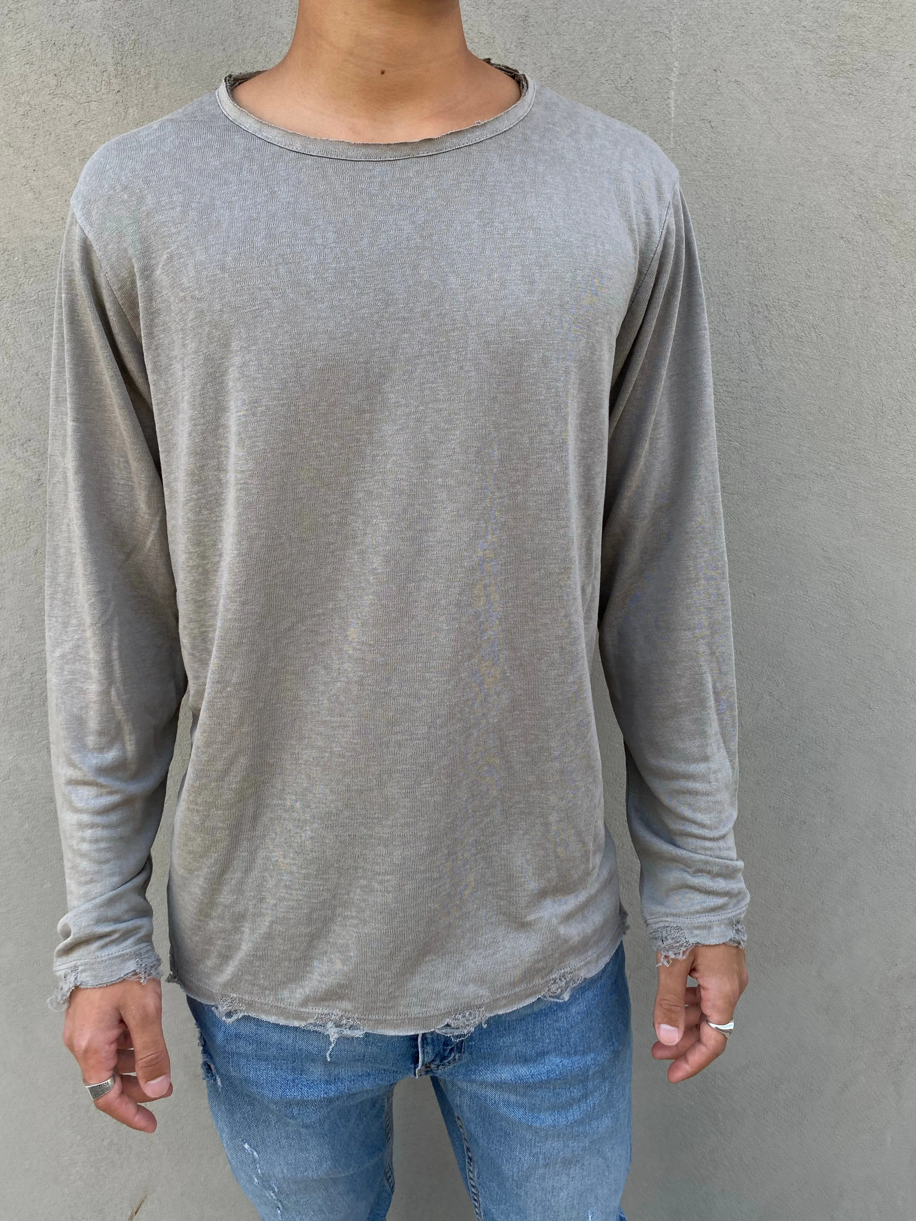 LINEN LONG SLEEVE T-SHIRT