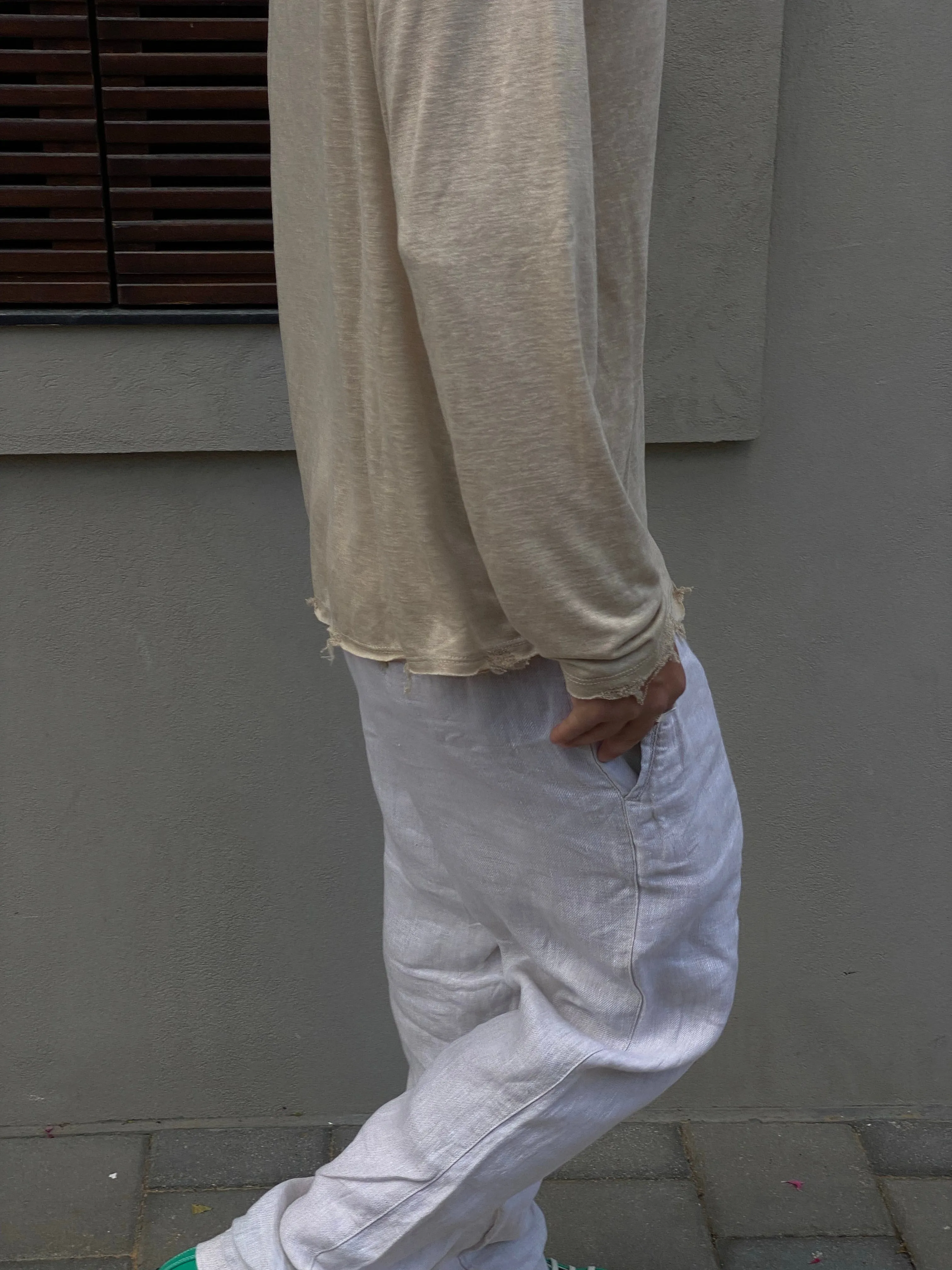 LINEN LONG SLEEVE T-SHIRT