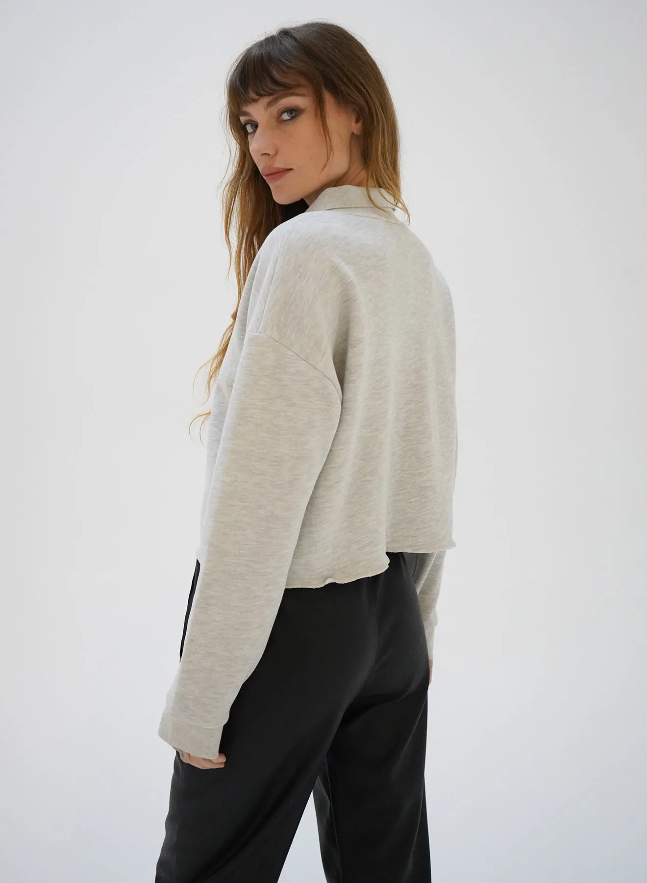 LNA Nicks Pullover Sweatshirt in Heather Grey