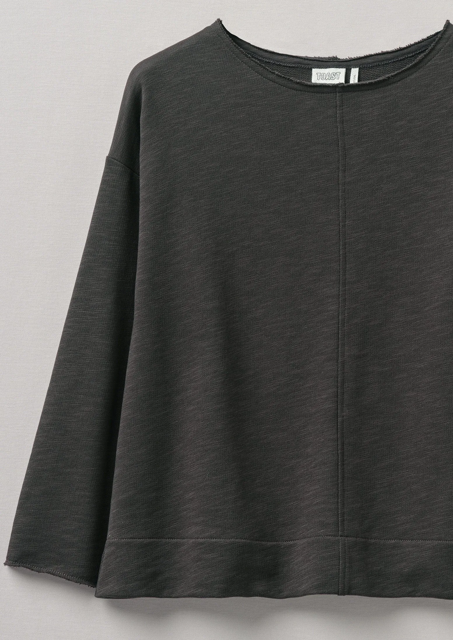 Loopback Jersey Sweater | Charcoal