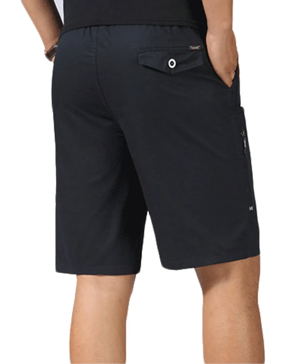 Loose Flat Front Shorts Black