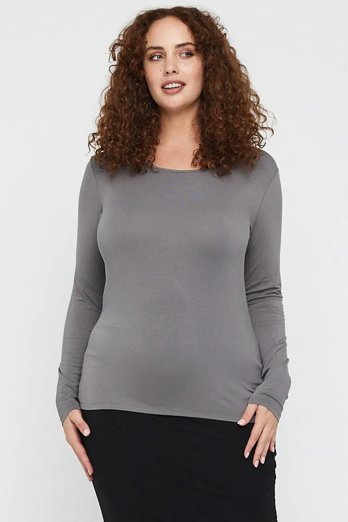 L/S Layering Top - Gull Grey