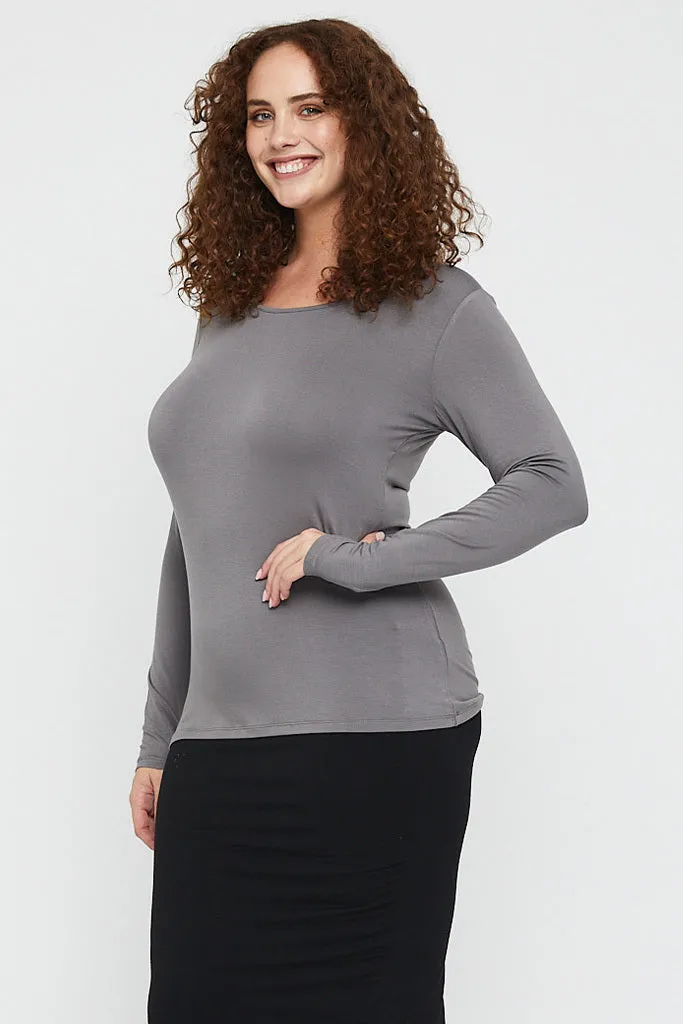 L/S Layering Top - Gull Grey