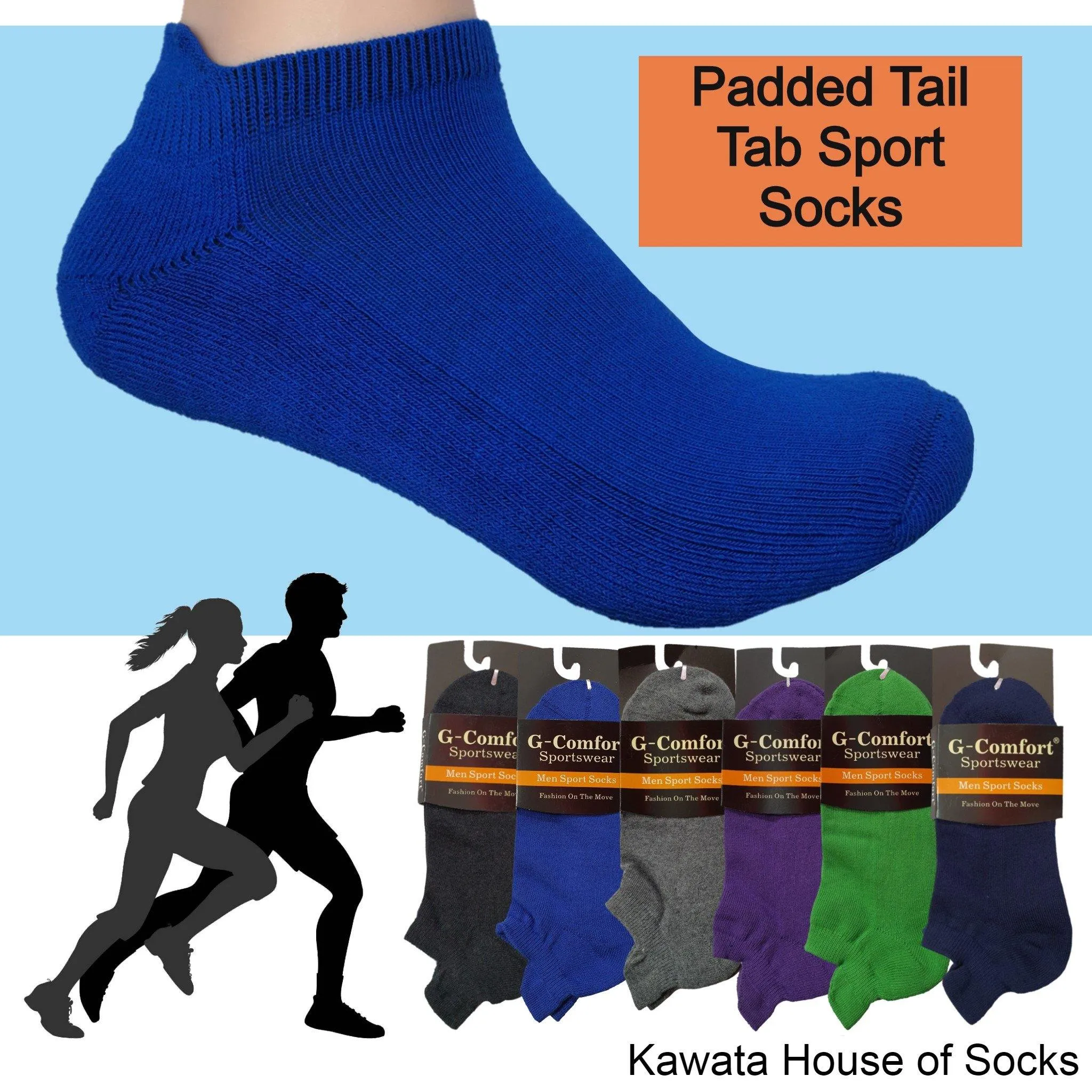 Men Tail Tab Padded Socks