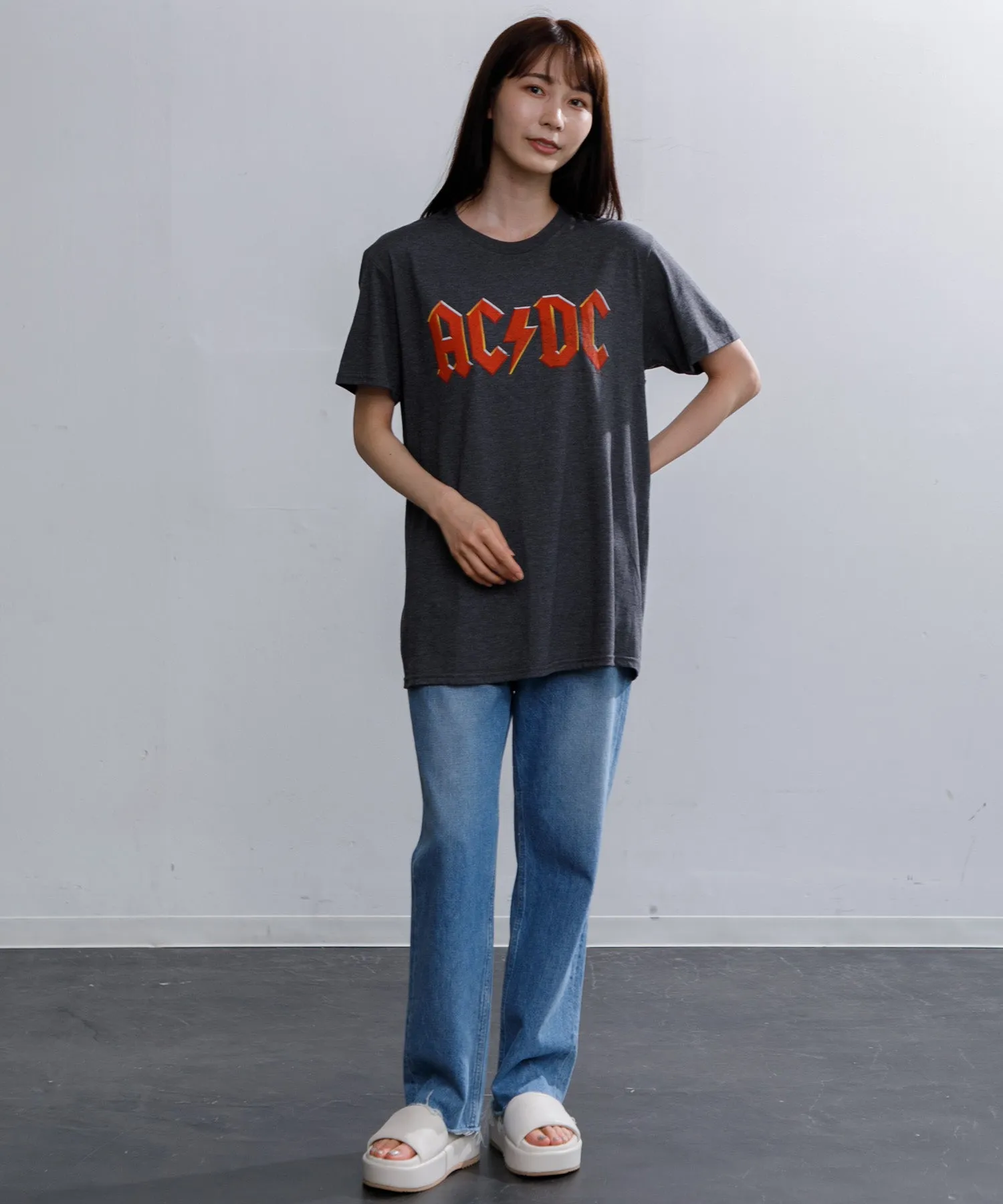 【MEN , WOMEN】US PRINT TEE AC/DC TEE