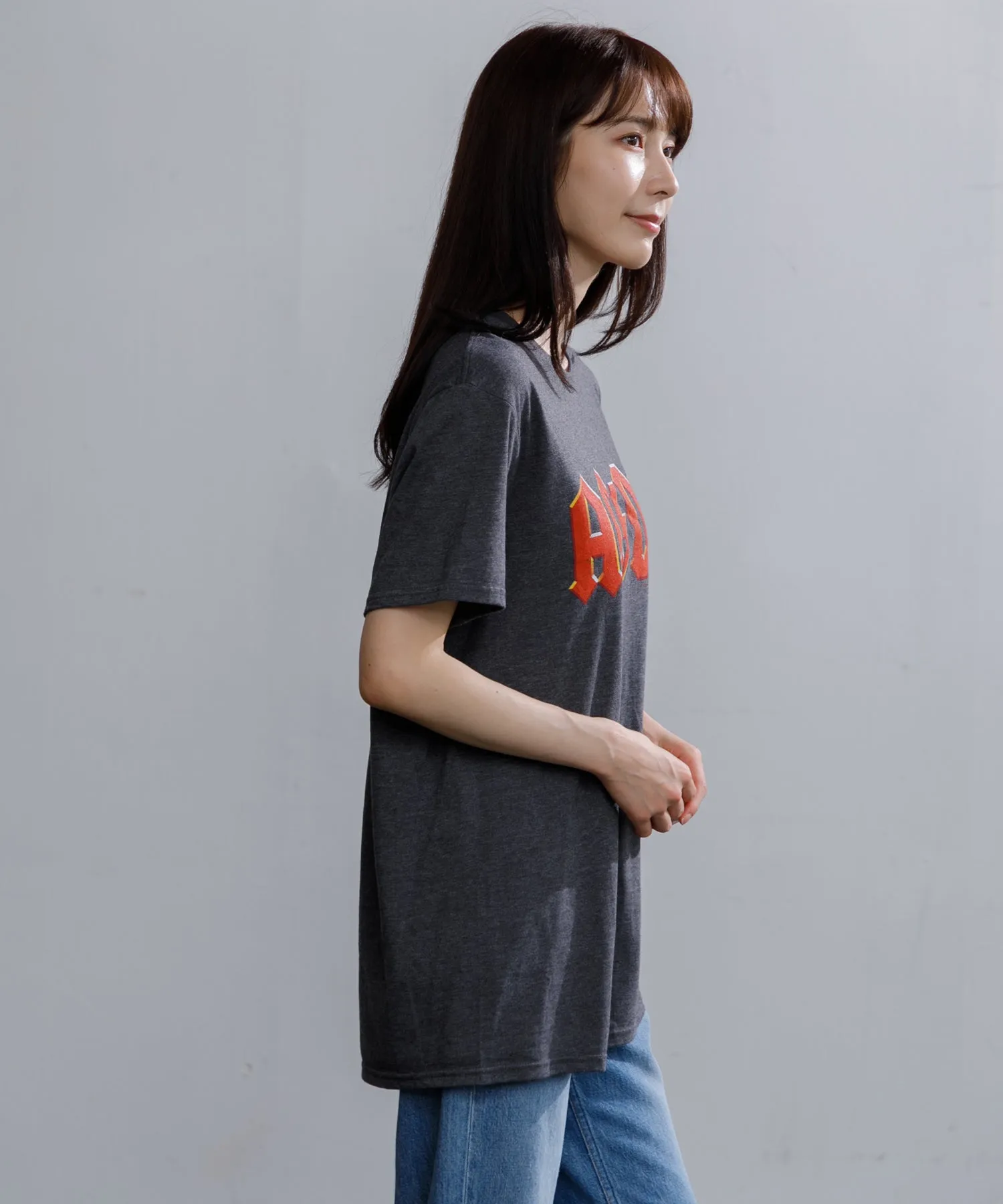 【MEN , WOMEN】US PRINT TEE AC/DC TEE