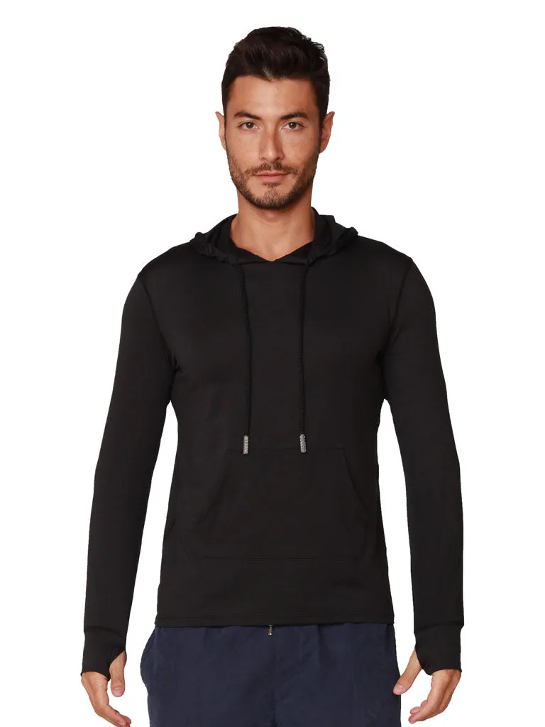 Men's Long Sleeve Hoodie in black