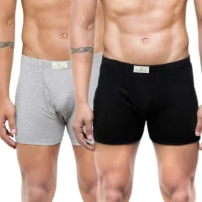 Men's Mid-Rise Classic Cotton Trunks  - Pack Of 2