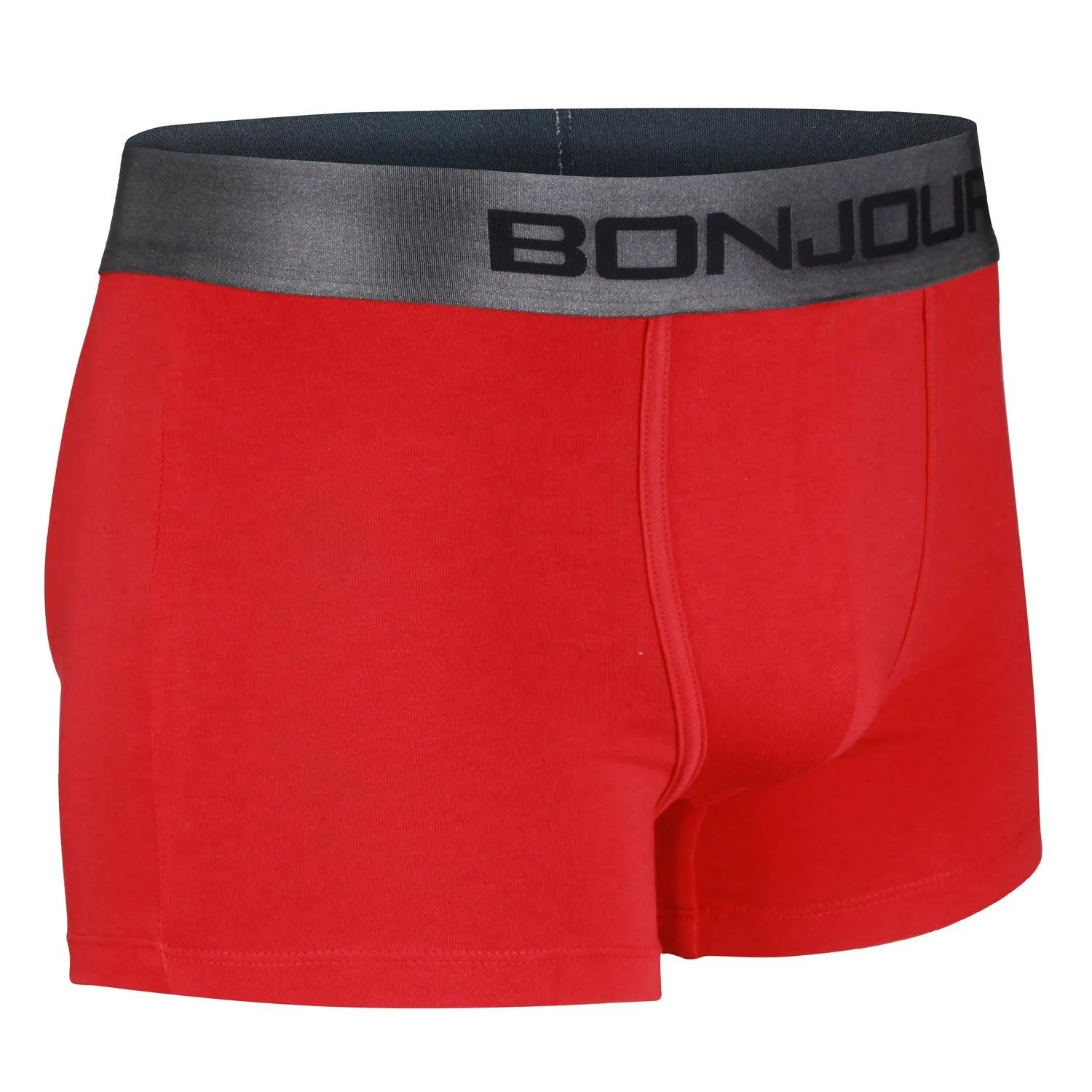 Men's Mid-Rise Premia Cotton Trunk With Elasticated Band - Red