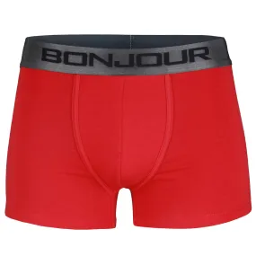 Men's Mid-Rise Premia Cotton Trunk With Elasticated Band - Red