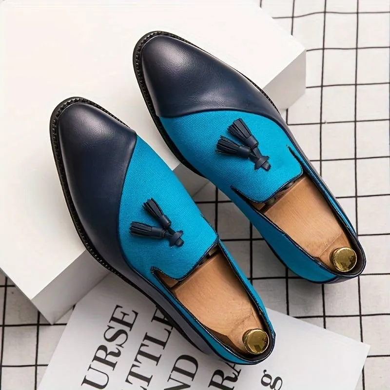 Men's Vintage Slip On Tassel Loafer Shoes Comfy Non Slip Rubber Sole Casual Dress Shoes | 1109-58