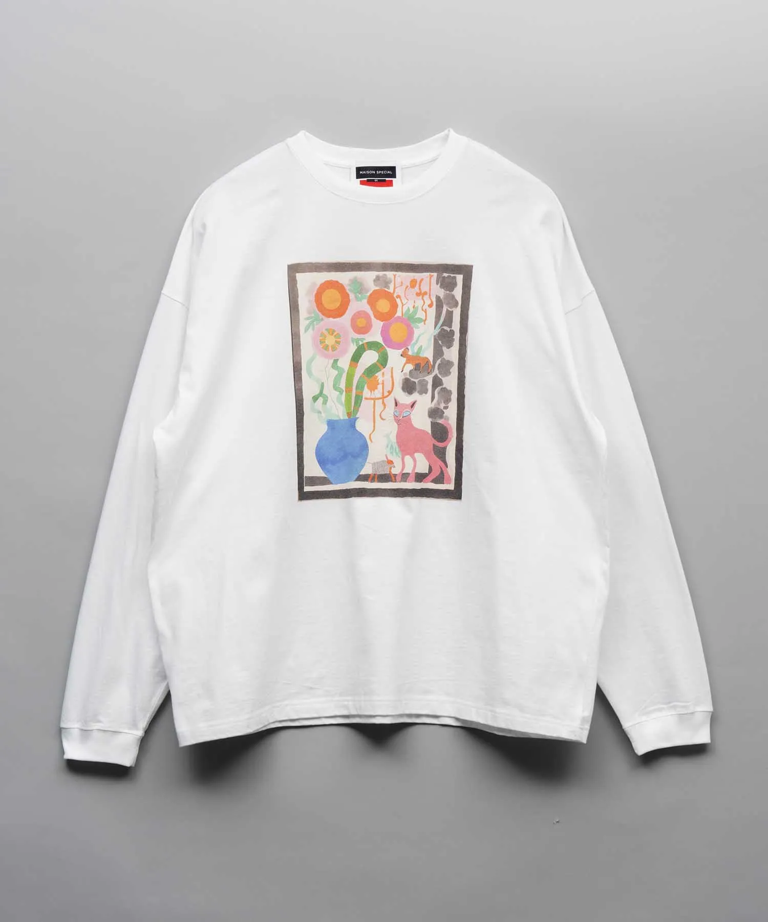 Multi Graphic Prime-Over Crew Neck Pullover