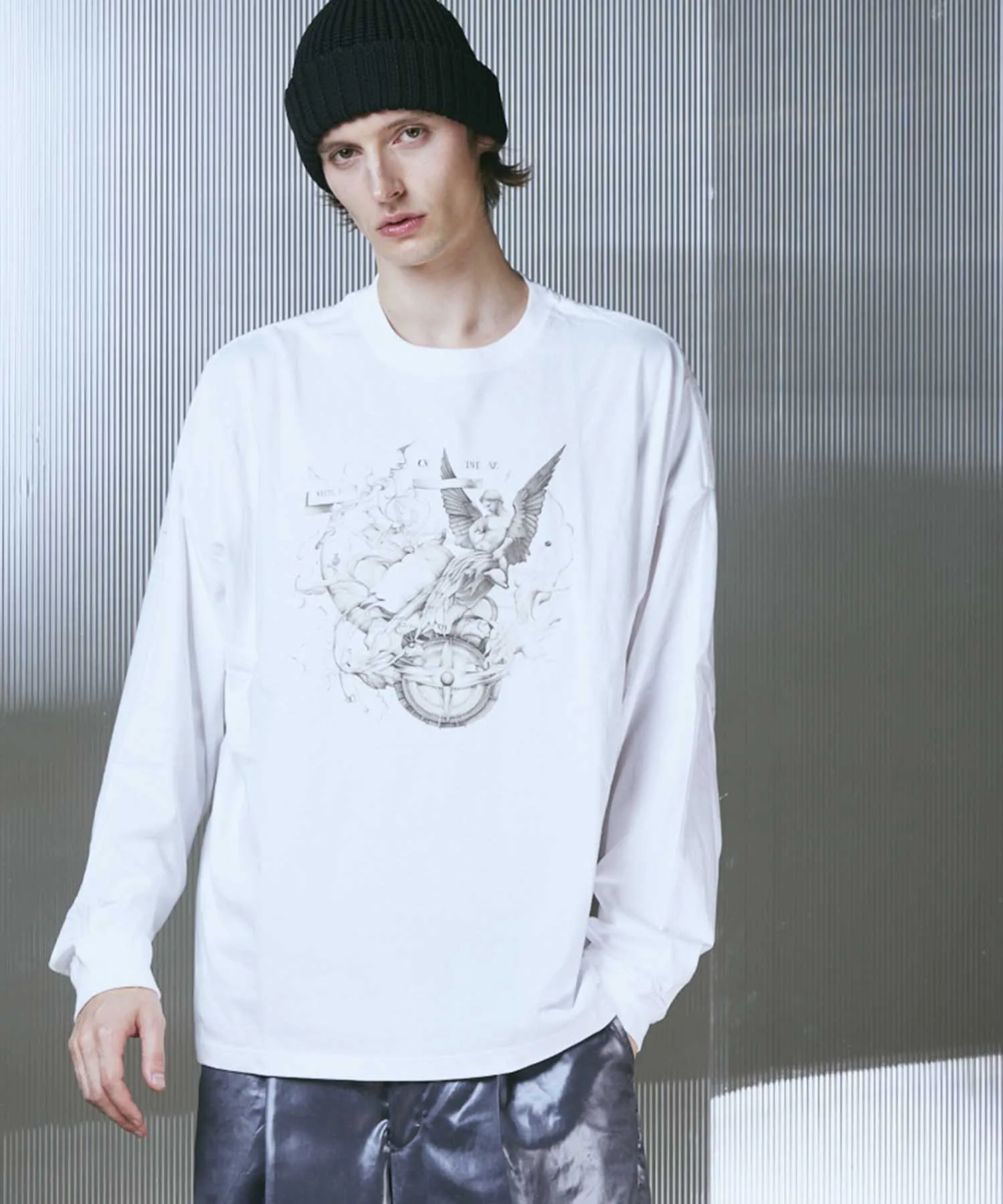 Multi Graphic Prime-Over Crew Neck Pullover