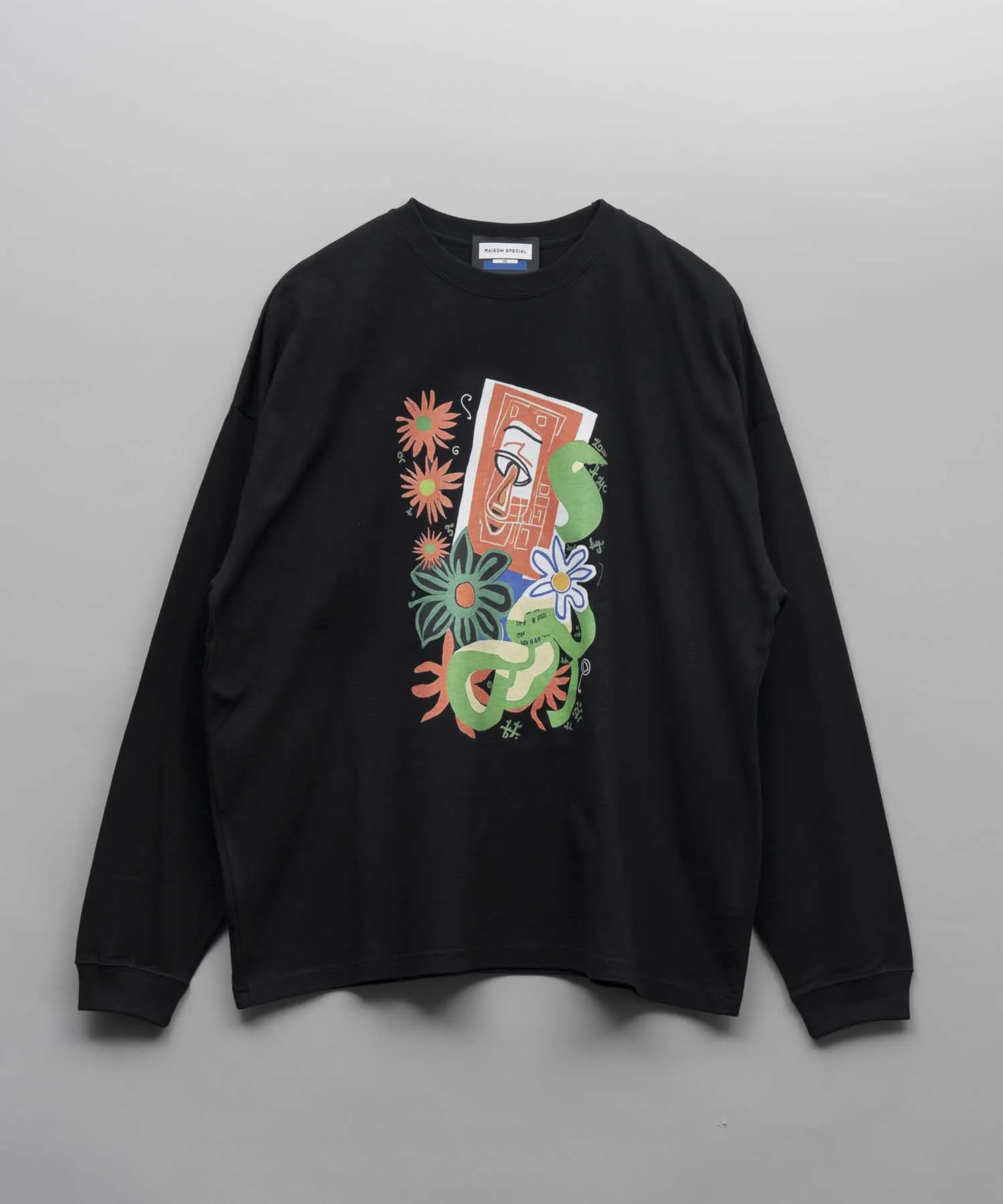 Multi Graphic Prime-Over Crew Neck Pullover