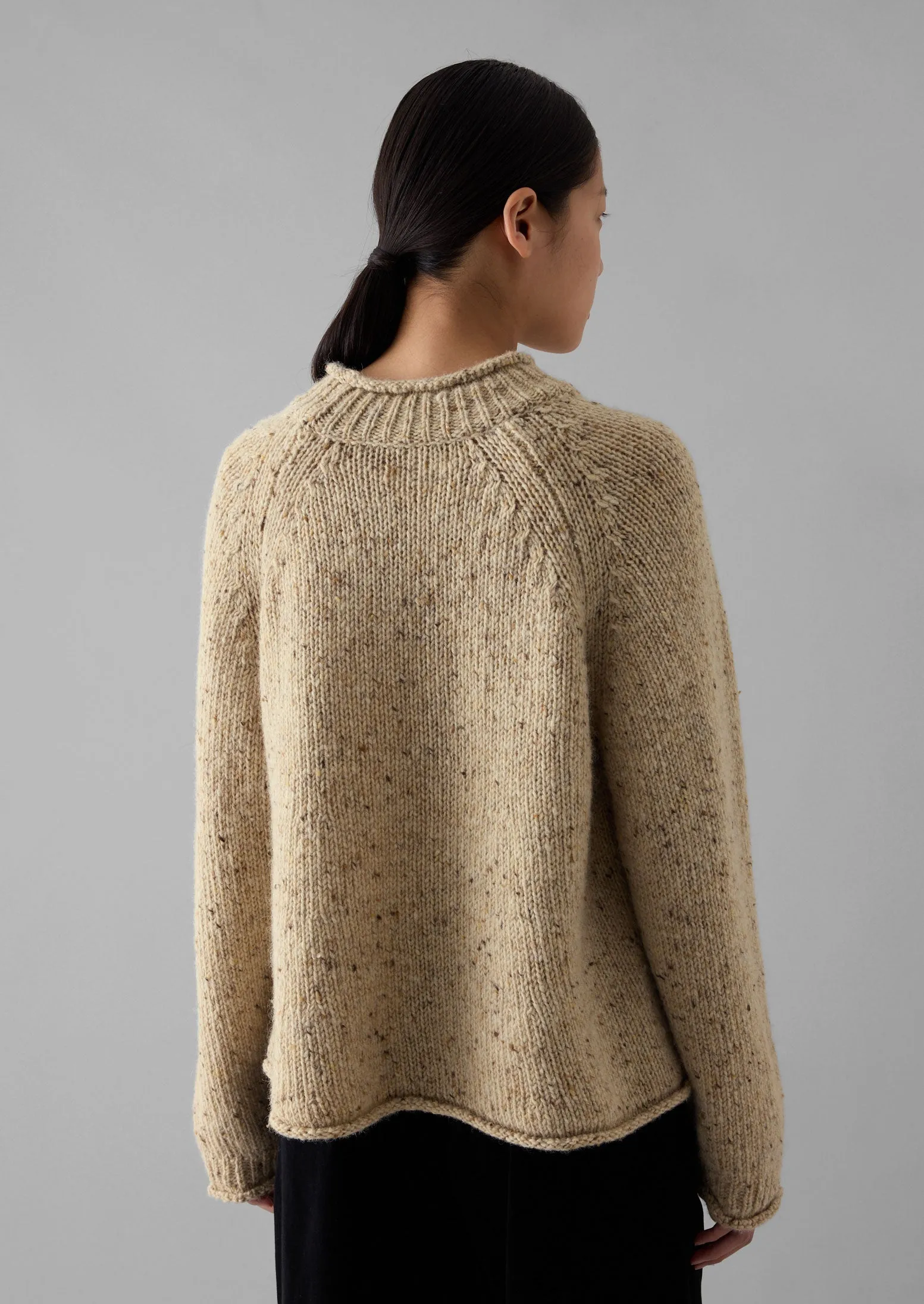 Orla Donegal Wool Sweater | Oatmeal