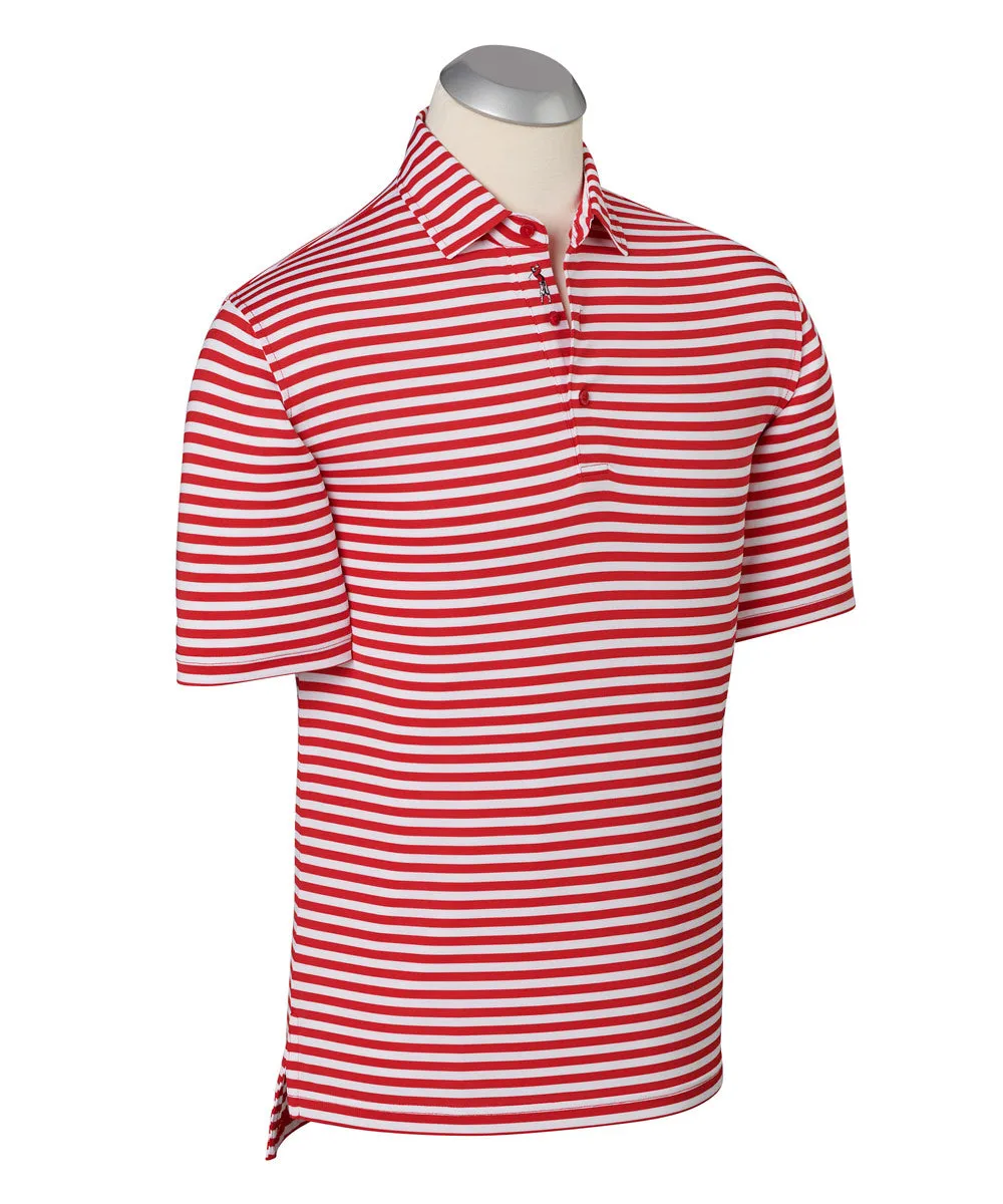 Performance Feed Stripe Short Sleeve Polo Shirt