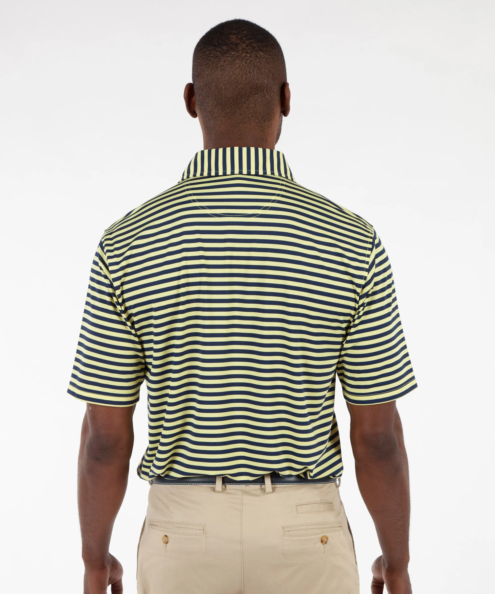 Performance Feed Stripe Short Sleeve Polo Shirt